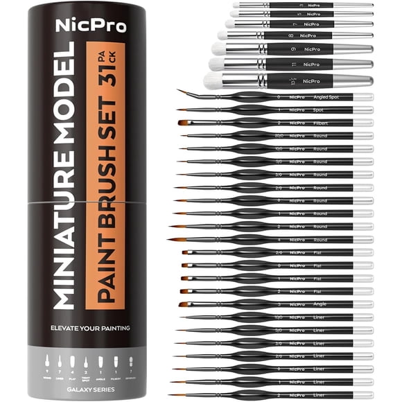 Pinceles Nicpro para Miniaturas y Pinceles Secos