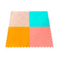 Genérico - Tapetes Mat Sensoriales Cuadrados Xl Laberinto Niños Set De 4 Piezas 48*48*1Cm - A14 - Sr2505