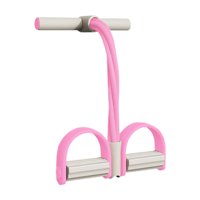 Magideal - Banda Elástica De Resistencia Para Pedales, Cuerda De Tensión Multifunción Para Yoga, Banda Elástica Para Ejercicios De Abdominales, Para Cintura, Brazos Y Piernas. Rosa Gris
