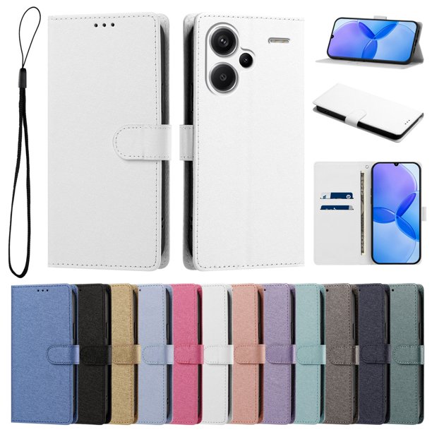 Cartera para Xiaomi Redmi Note 13 Pro Plus 5G con Bolsillo de Tarjetas, Blanco