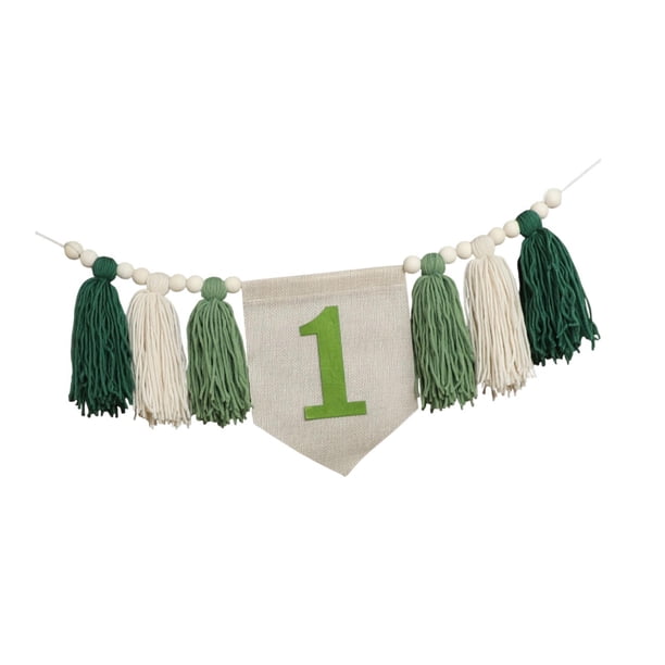 Banner De Silla Alta Decoración De 1er Cumpleaños Para Fiesta Decoración De Habitaciones Para Niños Cumpleaños Verdes
