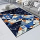 thumbnail image 2 of Alfombra Diseño geométrico tonos azules y claros, 2 of 2