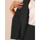 thumbnail image 5 of INSPIRE CHIC Conjunto de Traje de Mujer de 2 Piezas para Regreso a Clases para Maestras Conjunto de Blazer sin Cuello de Manga 3/4 y Falda Lápiz de Cintura Alta Conjuntos de Trabajo Negro L, 5 of 6