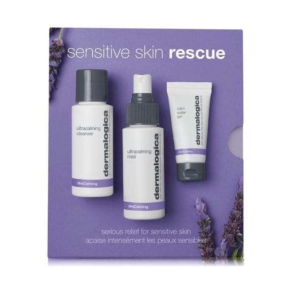 Set de cuidado de la piel Dermalogica Sensitive Skin Rescue con limpiador facial