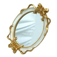 Magideal - Bandeja De Nórdica, Bandeja De Cocina, Organizador De Joyas, Bandeja Decorativa, Bandeja De Espejo, Para Maquillaje, De Centro, Cosméticos, Blanco