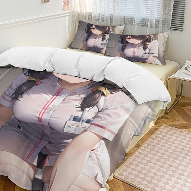 DATE A LIVE Anime Home Bed 3-piece Set Classic Japanese Anime Polyester Wash Student Dormitory Set