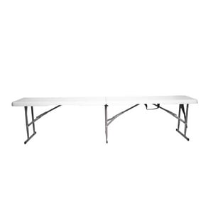 Igpro - Banco Plegable Tipo Maleta Blanca 180X30X43Cm