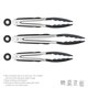 thumbnail image 2 of Juego de 3 Pinzas Tovolo de Acero Inoxidable 23 cm/30 cm Negro, 2 of 2