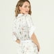 thumbnail image 3 of Bata de Mujer Mini Satin Blanco Flor, 3 of 4