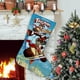 thumbnail image 1 of TaleSpin Tema: Calcetines de Navidad, fino lino blanco para colgar en escaleras y chimenea, decoración navideña para el hogar, regalo de Navidad. 45cm × 32cm, 1 of 5