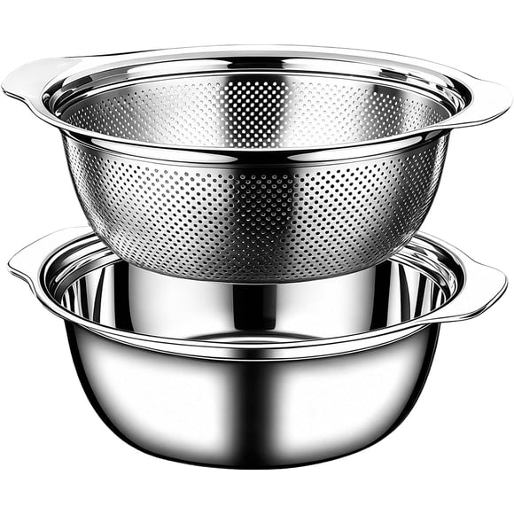 Colador WanFluvior 4QT con Cuenco de Acero Inoxidable