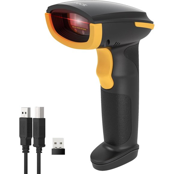 Inateck 1D Barcode Scanner inalámbrico Bluetooth de mano, 200