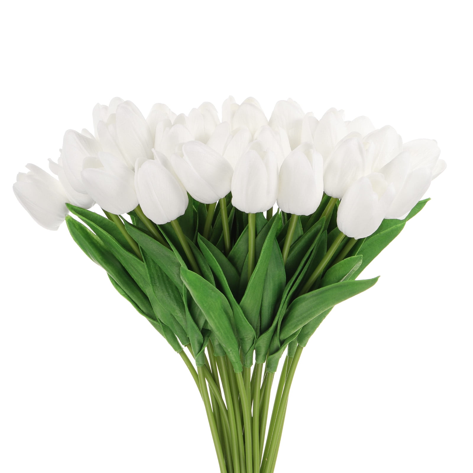 Tulipanes Artificiales Uxcell Blancos 24 Piezas