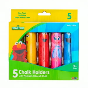 Red Rigde - Set De Sostenedor De Tizas Lavables Plaza Sesamo 5 Unidades