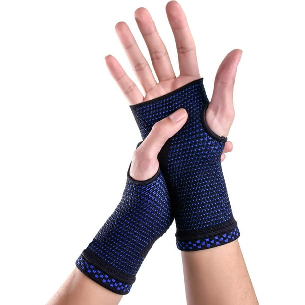 Guante de compresión para muñeca, mangas de soporte para muñeca (par) para el tratamiento del túnel carpiano y el alivio del dolor de muñeca, muñequera de uso diario para mujeres y hombres, fabricada