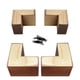 thumbnail image 1 of Kit 4 Patas Tipo L - Altura 4.5 cm (Chocolate), 1 of 3