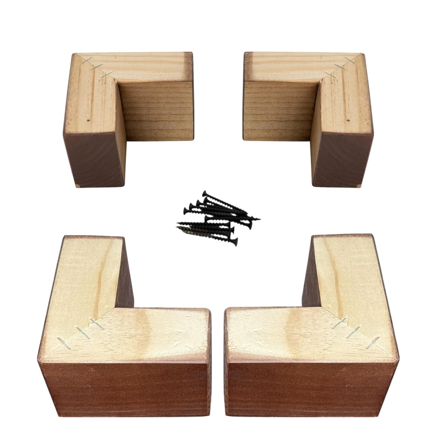 Bloccare - Kit 4 Patas Tipo L - Altura 4.5 Cm (chocolate)