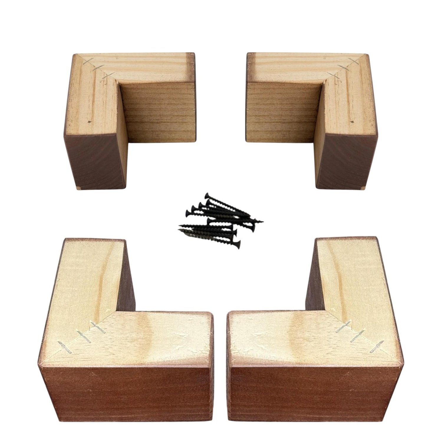 Bloccare - Kit 4 Patas Tipo L - Altura 4.5 Cm (Chocolate)