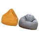 thumbnail image 4 of Funda del bolso de frijol de lino de 2 piezas de color sólido sofá funda gris + amarillo, 4 of 6