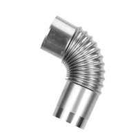 Magideal - Tubo De Estufa Portátil, Tubo De Escape De Chimenea, Parachispas De Chimenea Inoxidable Para Exteriores, Camping, Senderismo , Codo 13Cmx6.1Cm