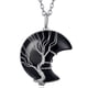 thumbnail image 1 of HESHPAWS Árbol de la vida collar de collar de alambre envuelto de luna creciente colgante de piedra de la luna creciente colgante,7 Chakra collar de joyería de cristal de curación para mujeres, 1 of 2