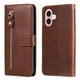 thumbnail image 1 of Funda con Cremallera para iPhone 16, Carcasa Cartera de Cuero PU con Soporte y Tarjetero, 1 of 6