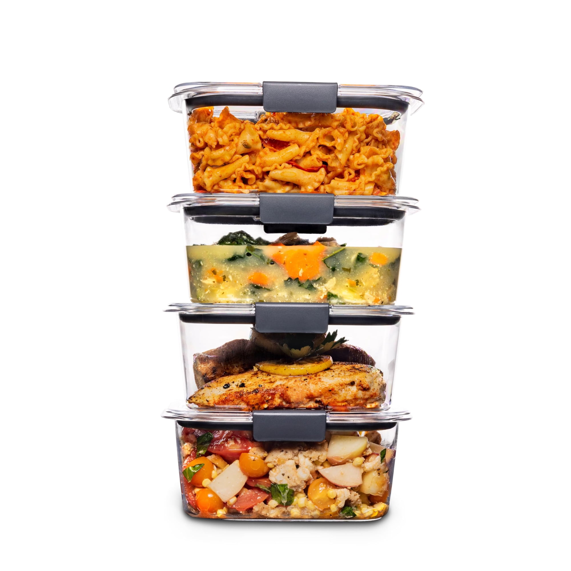 Contenedores De Almacenamiento De Alimentos Rubbermaid Brilliance 4 X 1.1 L