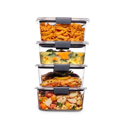 Contenedores De Almacenamiento De Alimentos Rubbermaid Brilliance 4 X 1.1 L