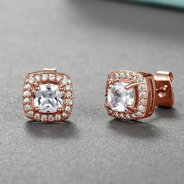 Gorgeous Zircon Stud Earrings - Add Some Sparkle to Your Look!