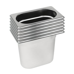 Prochef - Pack 6 Depositos Gastro Gn 1/9 X 150 Mm Acero Inox