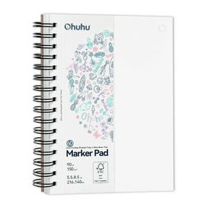 Ohuhu Block Doble Cara (21,6X14Cm,60Hojas,150G) Antisangrado