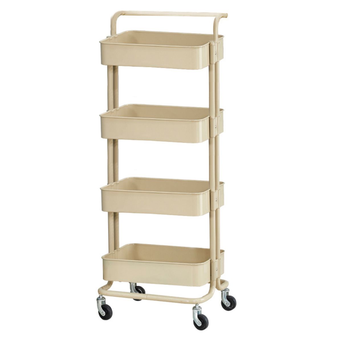 Tododescuento - Carro Multiusos De 4 Niveles- Beige