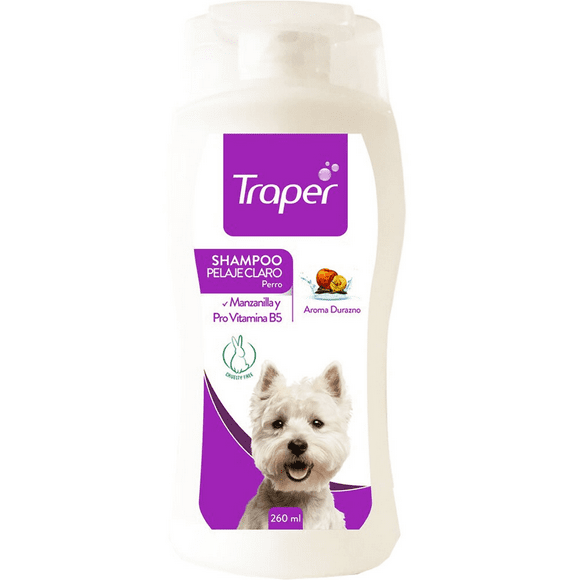 TRAPER SHAMPOO PELAJE CLARO PERRO 260 CC
