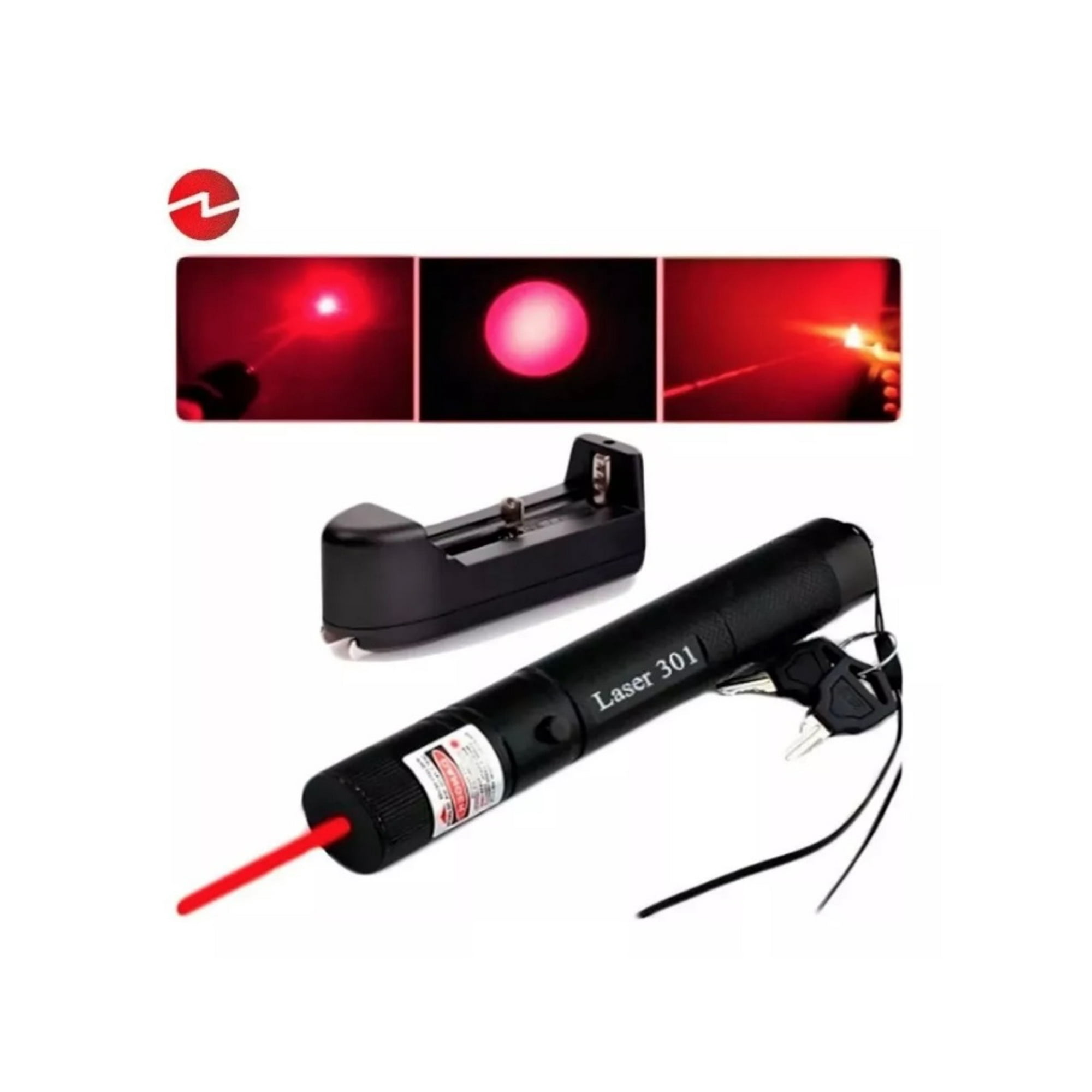 Tomasstore - Puntero Laser Rojo Astronómico Batería 10.000 Mw + Llave
