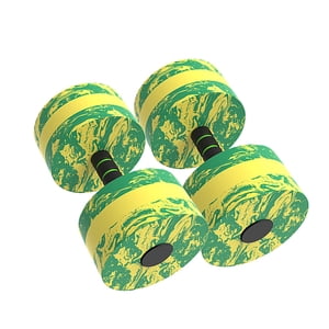 Ioensy - 2X Mancuernas De Piscina, Mancuernas De Espuma Eva Para Entrenamiento De Aeróbic Acuático, Redondas, 27X15X15Cm
