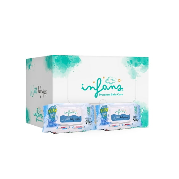 Pack 24 Toallitas Húmedas 99.9% Agua, 80 Unidades C/u,