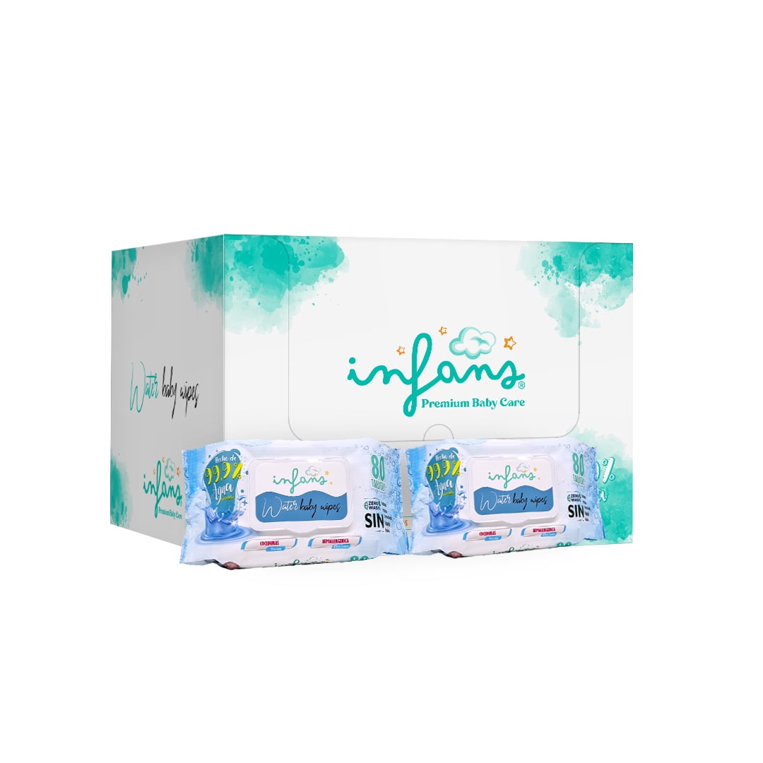Infans - Pack 24 Toallitas Húmedas 99.9% Agua, 80 Unidades C/u,