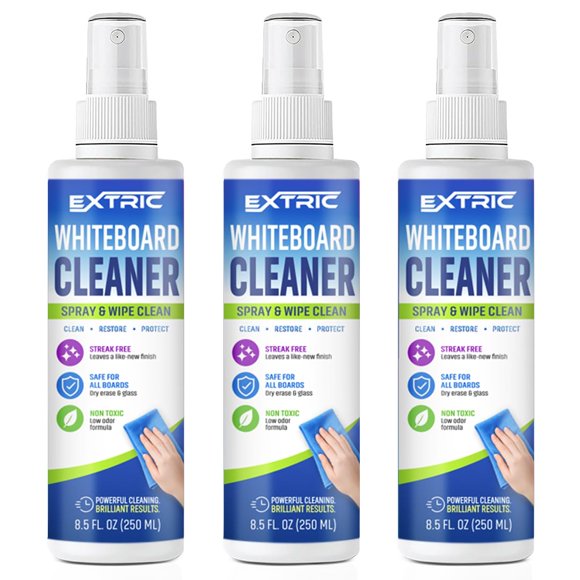 EXTRIC Limpiador en Spray para Pizarras Blancas 3 Unidades – 8.5 oz (250 ml) cada una