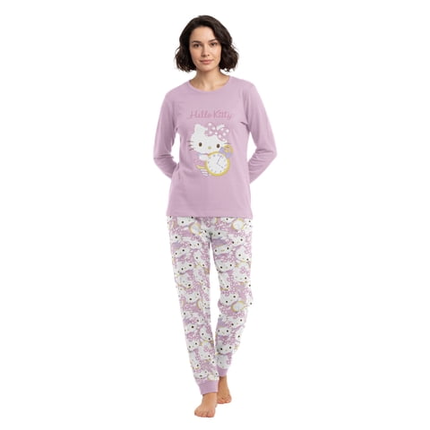 Top - Pijama Largo Mujer Algodón Invierno Hello Kitty C2