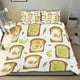 thumbnail image 1 of Pan Tostado Conjunto de sábanas temático, trío de piezas, cómodo y amigable con la piel, diseño único, regalo de decoración para el hogar para familiares, amigos y fans, 90 cm * 190 cm, 1 of 6