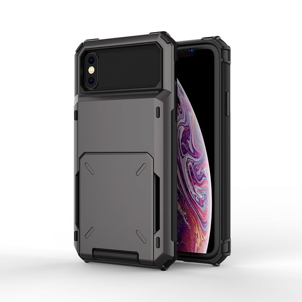 2022 iPhone 14/13/12/11 Pro Max X/XS/XR/XS Max SE Wallet Case - Store 5 Cards & Enjoy Dual Layer Shockproof Protection!