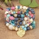 thumbnail image 1 of Heart Charm Beads Layered Bracelet Set Pompomia Bracelet Charm Vintage Jewelry Valentine's Day Gift, 1 of 5