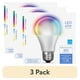 thumbnail image 1 of Ampolleta LED Inteligente Feit Electric 9W A19 RGBW Pack 3, 1 of 3