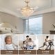 thumbnail image 3 of Ventilador de Techo CROSSIO 48" con Luz de Cristal y Control Remoto Regulable, 3 of 8