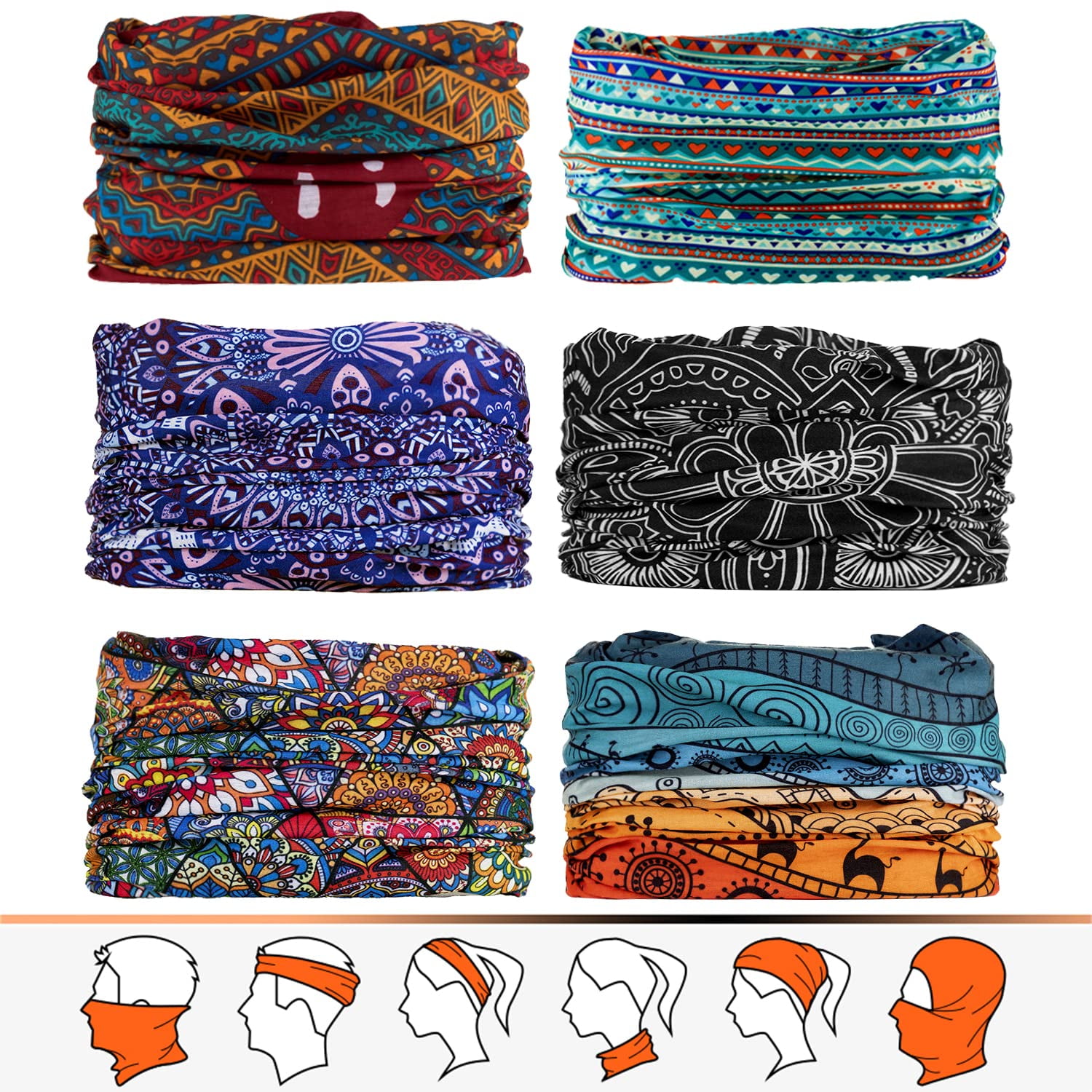 Headwear Joeyoung, Polaina Con Cuello Bandana, Que Envuelve La Cabeza