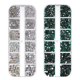 thumbnail image 1 of Diamantes de imitación para decoración de uñas, diamantes de imitación de maquillaje con parte trasera plana de color, 1 of 5