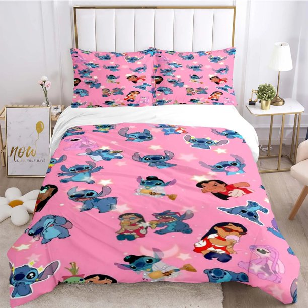 Stitch Bedding Set Queen Quilt Cover Cute Printed Cartoon Adults 3D Printing Duvet Cover Bedroom Decor Bed Sheets