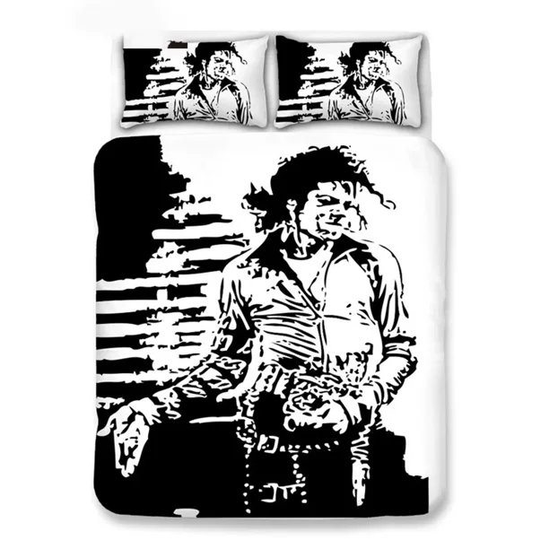 Michael Jackson Cartoon Bedding Set Boys Girls Duvet Cover Pillowcase Bed Kids Adult Home Textileextile Bed Sheets