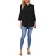 thumbnail image 2 of INSPIRE CHIC Camisas de pana casuales para mujer con botones, mangas enrollables, cuello en V, blusas sueltas elegantes, tops de otoño XL negro, 2 of 6