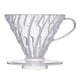 thumbnail image 1 of Gotero de café Hario V60 de plástico, tamaño 02, transparente, para 1 a 4 tazas, 1 of 4